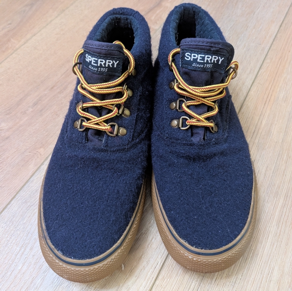 Sperry Wool Top Sider Mens Size 10 Water Resistant